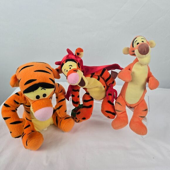 Disney Tigger from Winnie the Pooh & Friends 3 Plush Lot Vintage - Picture 1 of 16